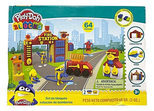 Play Doh Blocks Set Construcion Estacion De Bomberos