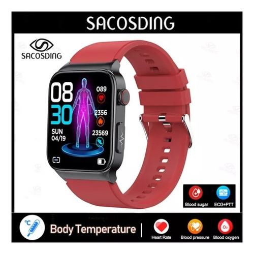 Smartwatch De Glucosa En Sangre, Ecg, Tensión Arterial E