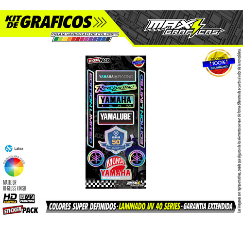 Calcomanias Sticker Pack Yamaha Team Tornasol 2024 