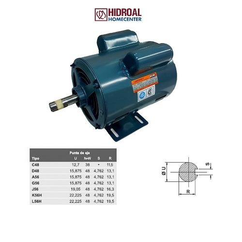 Imagen 5 de 9 de Motor Nema Czerweny 1 Hp 1500 Rpm Monofasico 56mc4rc