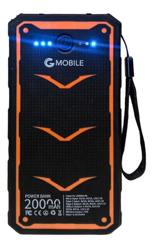 Batería G Mobile 20000 Mah 22.5w + Carga Inalámbrica 10w