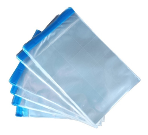 Saco Com Fita Adesiva Plástico Cristal Pp 15x21+4aba 50peças