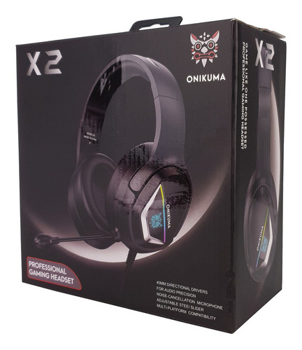 Headset Gamer Profissional Onikuma X2 Rgb Preto