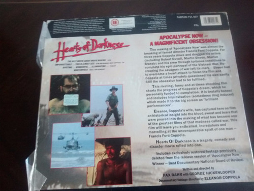 Laser Disc De La Pelicula Hearts Of Darkness (u1290