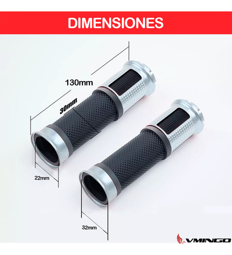 Puños Bicicleta Antiderrape Aluminio Mtb Ruta Bmx Empuñadura
