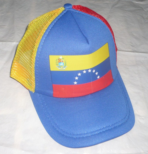 Gorras Tricolor Venezuela Malla Acrílica 8 Estrellas Adultos