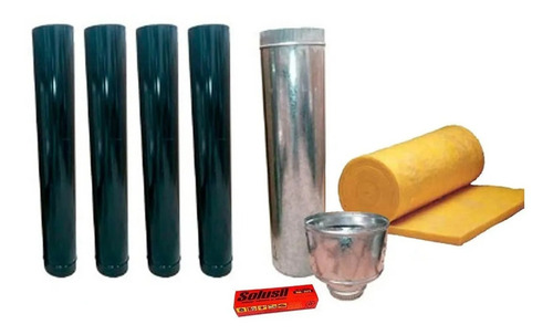 Kit Basico Instalacion Techo Para Salamandras De 4 Pulgadas