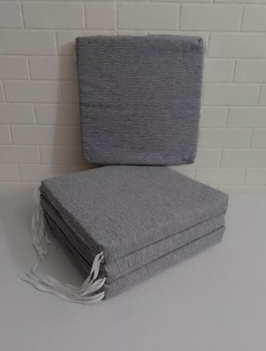  8 Almohadones Silla 40x40x4cm - Con Relleno - Antidesgarro