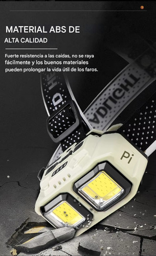 Lampara Linterna Frontal Potente Cob Recargable Luz Cabeza