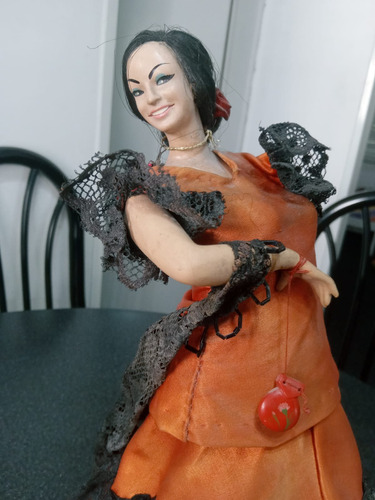 Muñeca Bailarina Española Antigua (a Reparar) (Usado)