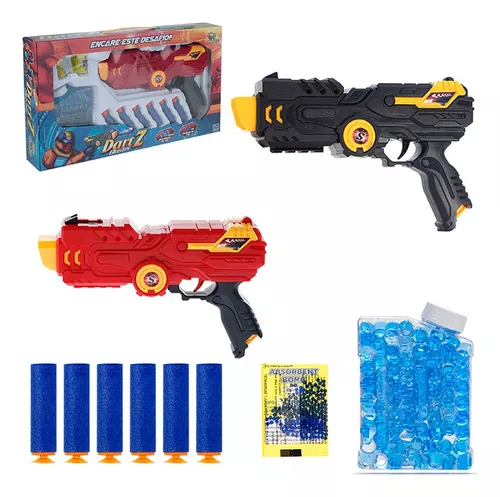 Brinquedo Arma Bolinha De Gel + Dardo Nerf Arminha Brinquedo