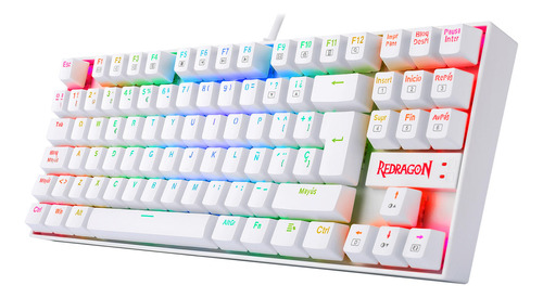 K552w-rgb-1r-sp Kumara White Teclado Mecanico, Rgb, Sp, Red