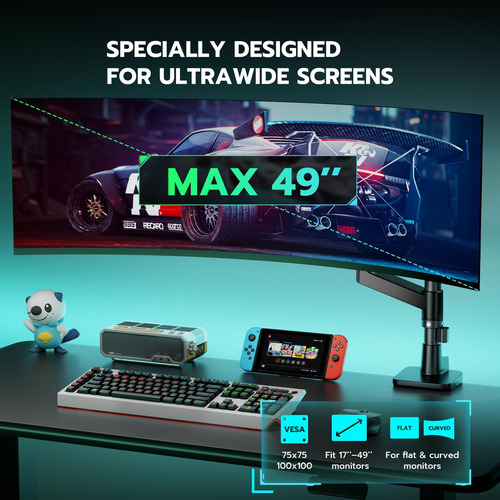 Monitor De Monitor Ultrawide Ares Wing Con Usb Con Columna E