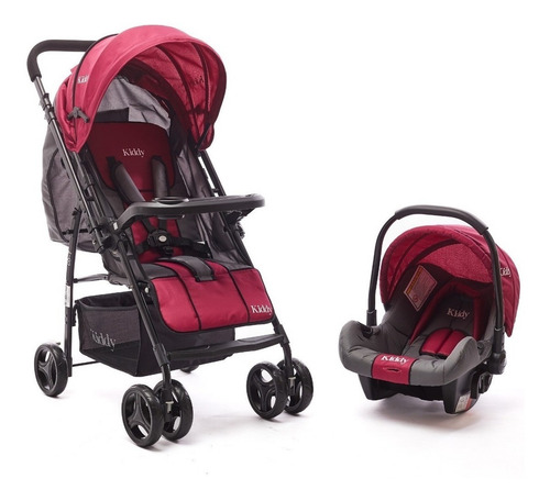 Imagen 7 de 8 de Cochecito Bebé Kiddy Go Ts Manija Rebatible + Huevito