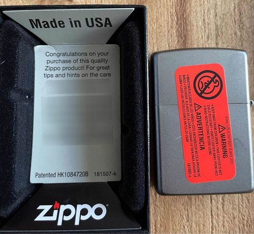 Imagen 5 de 5 de Encendedor Zippo Mod 205 - Cromado Satinado - Nuevo En Caja