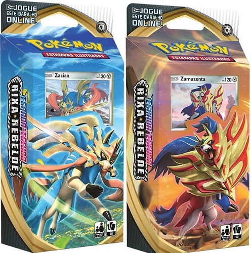 Pokemon 2 Deck Espada E Escudo 2 Zamazenta + Zacian Rixa Reb