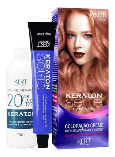 Imagem 1 de 2 de Kit 2 Keraton Selfie My Crush Peach 50g