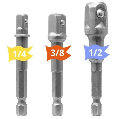 Juego De Adaptadores De Dados Para Taladro 3 Piezas