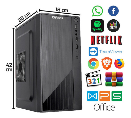 Computador Completo Fácil Core I5 10400f 16gb Ssd 240gb