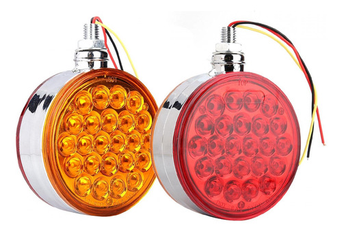 48 Luz Led Redonda Doble Cara Soporte Perno Unico Marcador