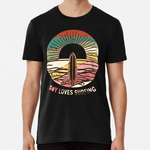 Remera Boy Love Surfing, Sunset Surf Algodon Premium