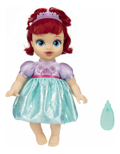 Disney Princess Muñeca Ariel Bebe Con Biberón Y Tiara