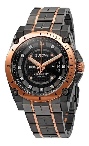 Reloj Bulova Precisionist 98d149 Diamond Black - En Stock