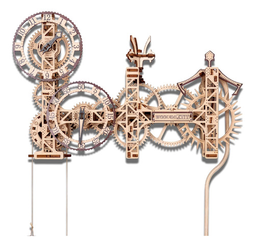 Wooden.city Kit De Reloj De Madera Steampunk V2 -  3d