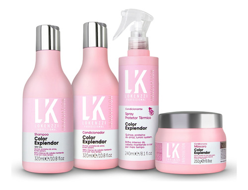 Kit Lokenzzi Color Explendor Shampoo Cond Spray Mascara