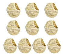 Comprar Pack 10 Nidos | Casita Redondo Ixtle Para Canarios Finches