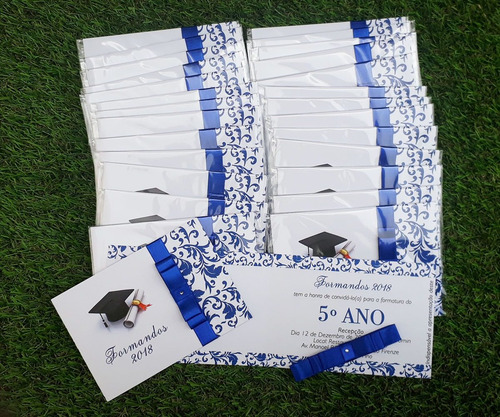 Imagem 3 de 4 de 45 Convites Formatura Infantil Personalizado Barato E Lindo