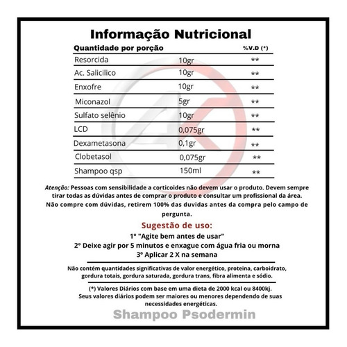 Shampoo Psodermin 150 Ml Alta Qualidade