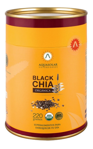 Aquasolar - Black Chía 220g 100% Orgánico