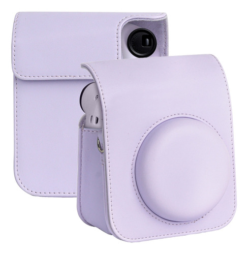 Funda De Piel De Cuerpo Completo Morada Para Fujifilm Instax