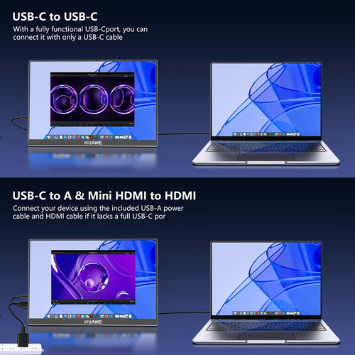 Monitor Portátil Wuawe 16 1920x1200p Usb-c Hdmi, Ips Hdr Fre