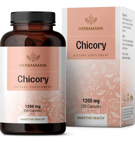 Herbamama Suplemento Orgánico De Raíz De Achicoria Apoya La Digestión, La Salud Intestinal, El Hígado Y La Función De