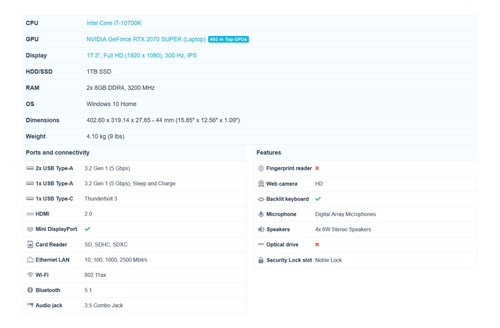 Alienware Area-51m R2 10° Gen Gamer (Usado)