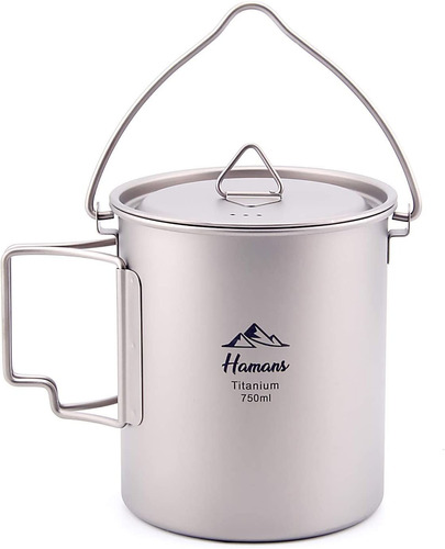 Hamans Titanium Camping Pot 750 Ml Tazas Portátiles Ultralig