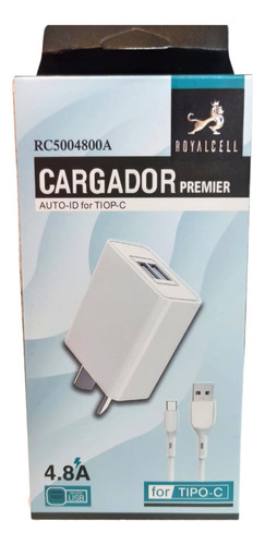 Cargador Carga Rapida Tipo-c Con Cable Usb Tipo-c 4.8a