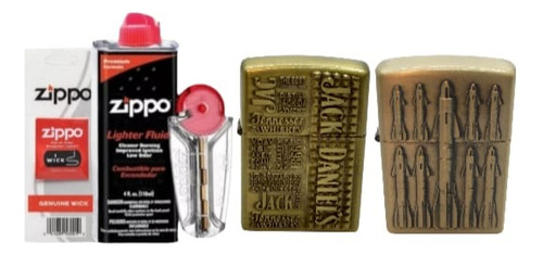 Kit Zippo/gas,piedra,mecha +2encendedores Tippo Zippo Jack C