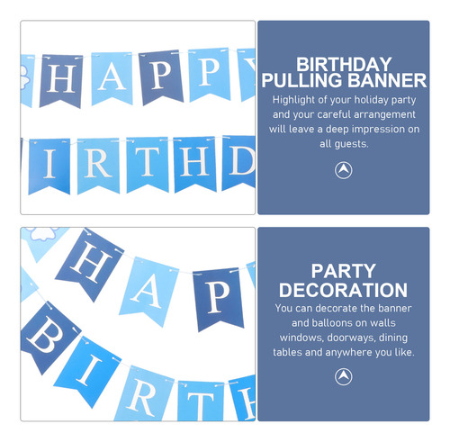 Banderín Decorativo De Papel Con Forma De Globo Para Pancart