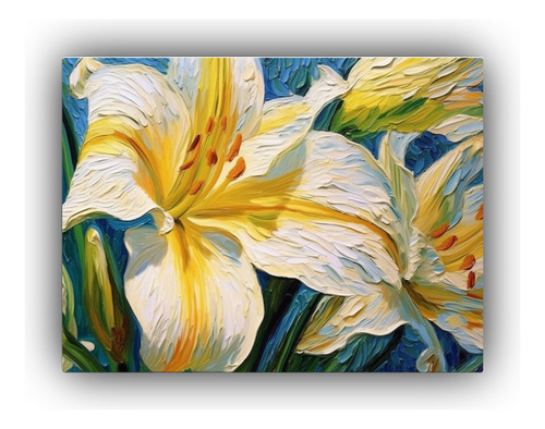 Cuadro Decorativo Lirio 64k De Van Gogh 50x40cm Flores