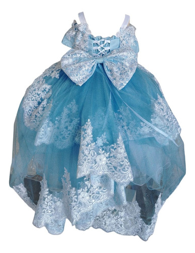 Niña Vestido Princesa Presentación, Corona