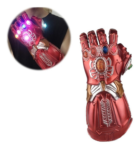 Avengers Iron Man Guantes Niños, Guantelete Infinito Luz Led