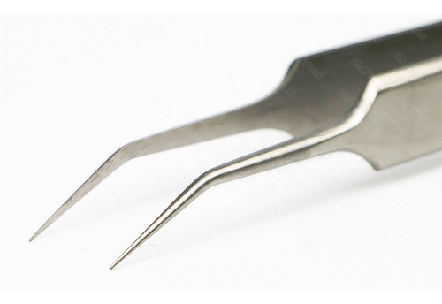 Pinza De Acero Antiestatica Ultrafina De Precisión Curva