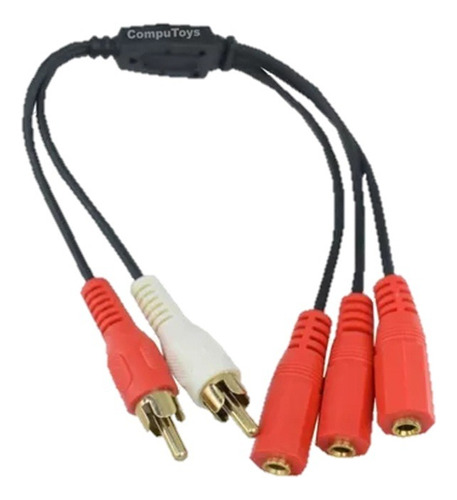 Cable Rca Macho X2 - 3.5-st X3 Hembra 0.30mt     