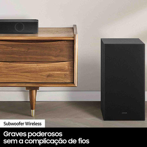 Soundbar Samsung Hw-b550 Bluetooth E Subwoofer Sem Fio Cor P Preto