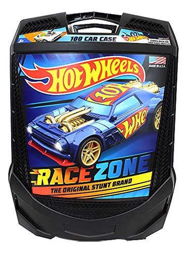 Hot Wheels 100-car, Estuche De Almacenamiento Con Ruedas Y A