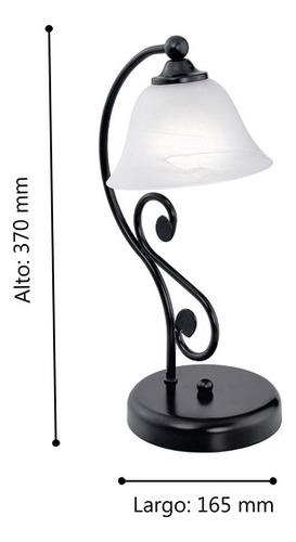 Lámpara Sobremesa Murcia Acero Negro 1x40w E14