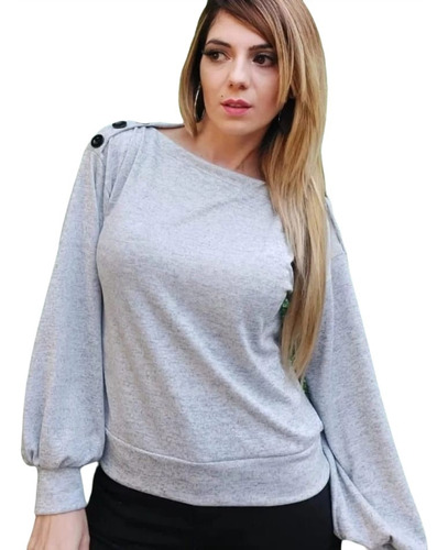 Sweaters Lanilla De Mujer Botones Dama Moda Boton